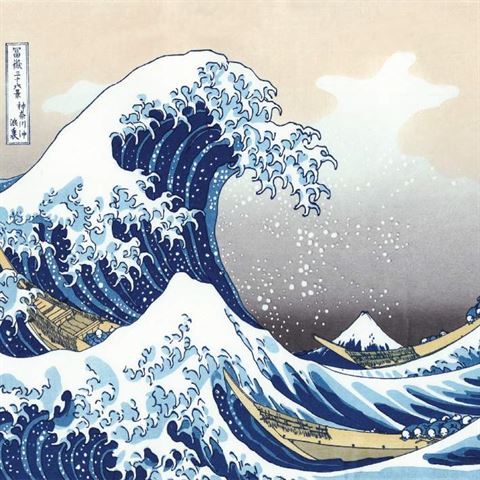 The Great Wave Greeting Card - Florafauna